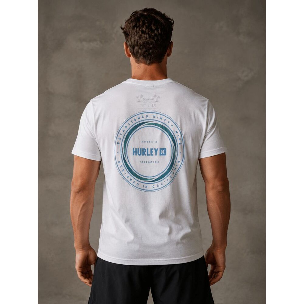 HURLEY Men's Filler Short Sleeve White T- shirt XL
